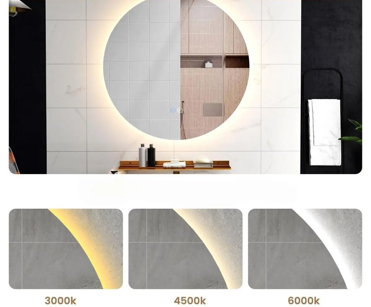 Зеркало c полкой Costway BA8215DE 60x60