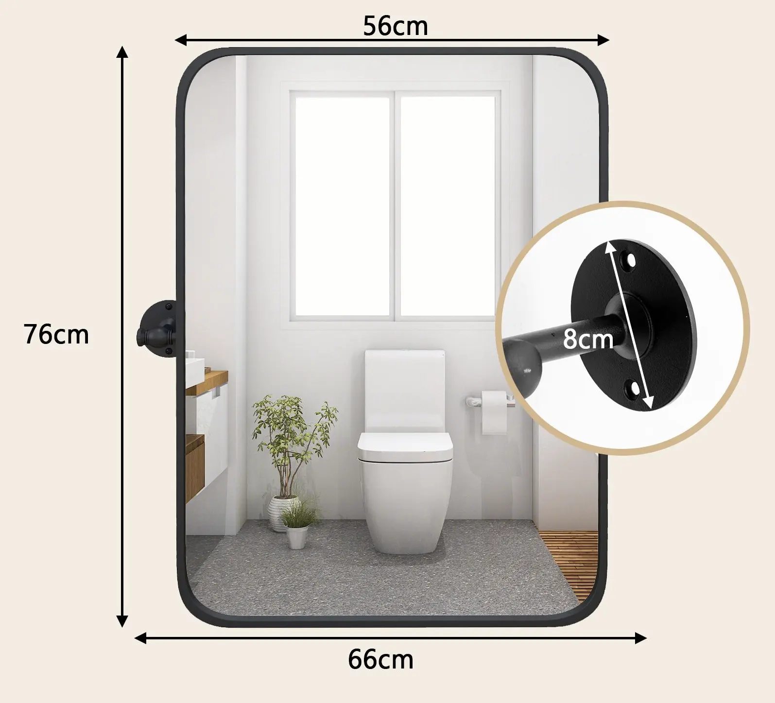 Oglinda Costway BA8048 (Black)