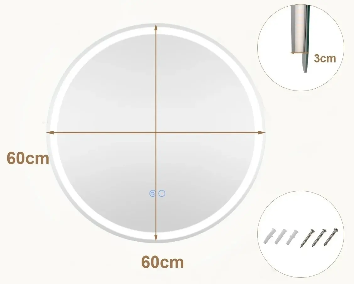 Oglinda Costway BA8166DE 60x60