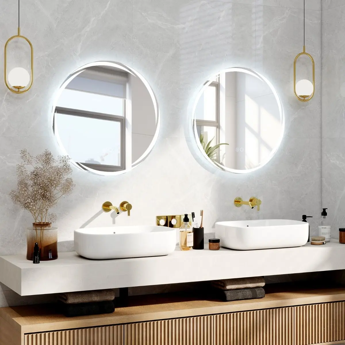 Oglinda Costway BA8167DE (Silver) - 4