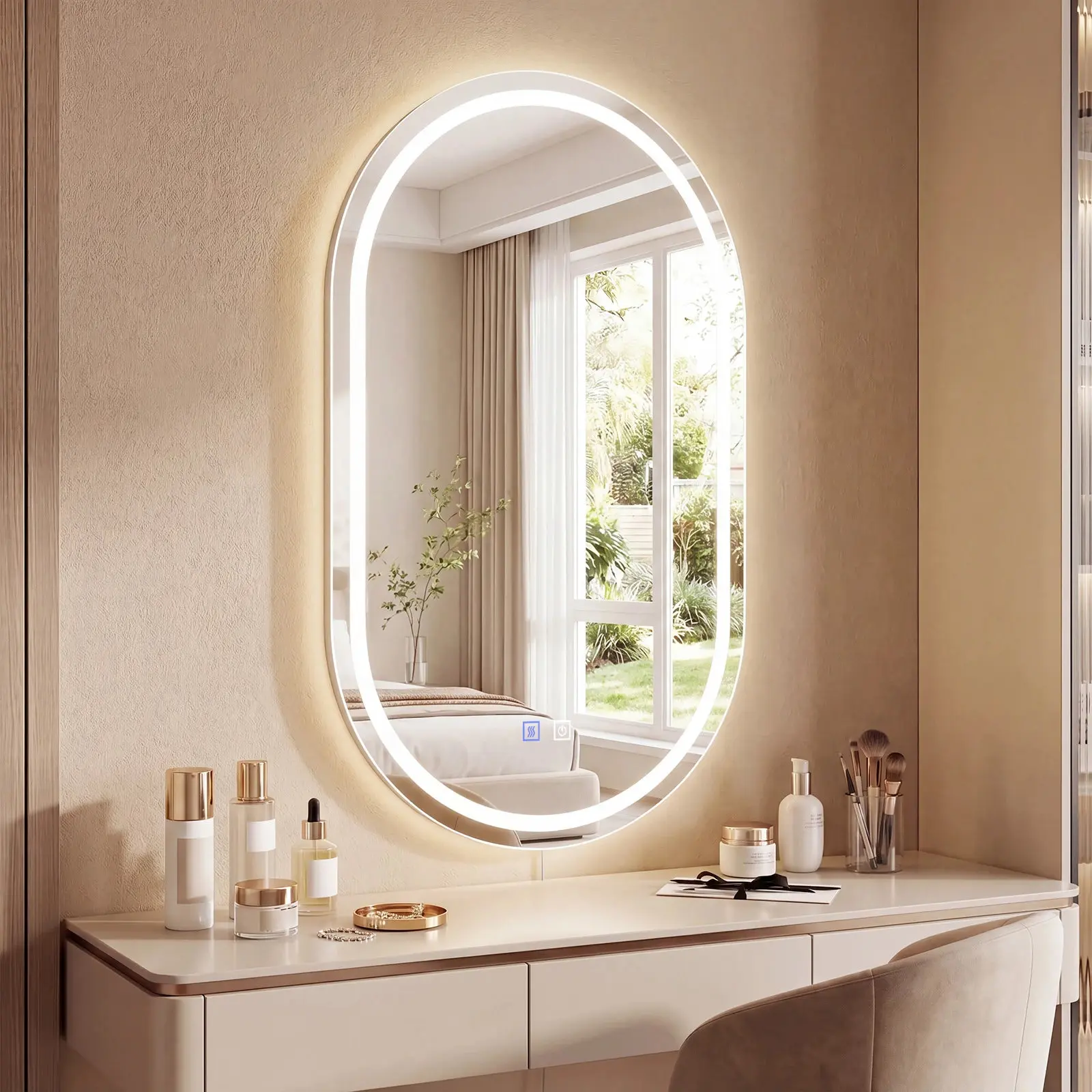 Зеркало Costway BA8407DE-SL (Silver) - 4