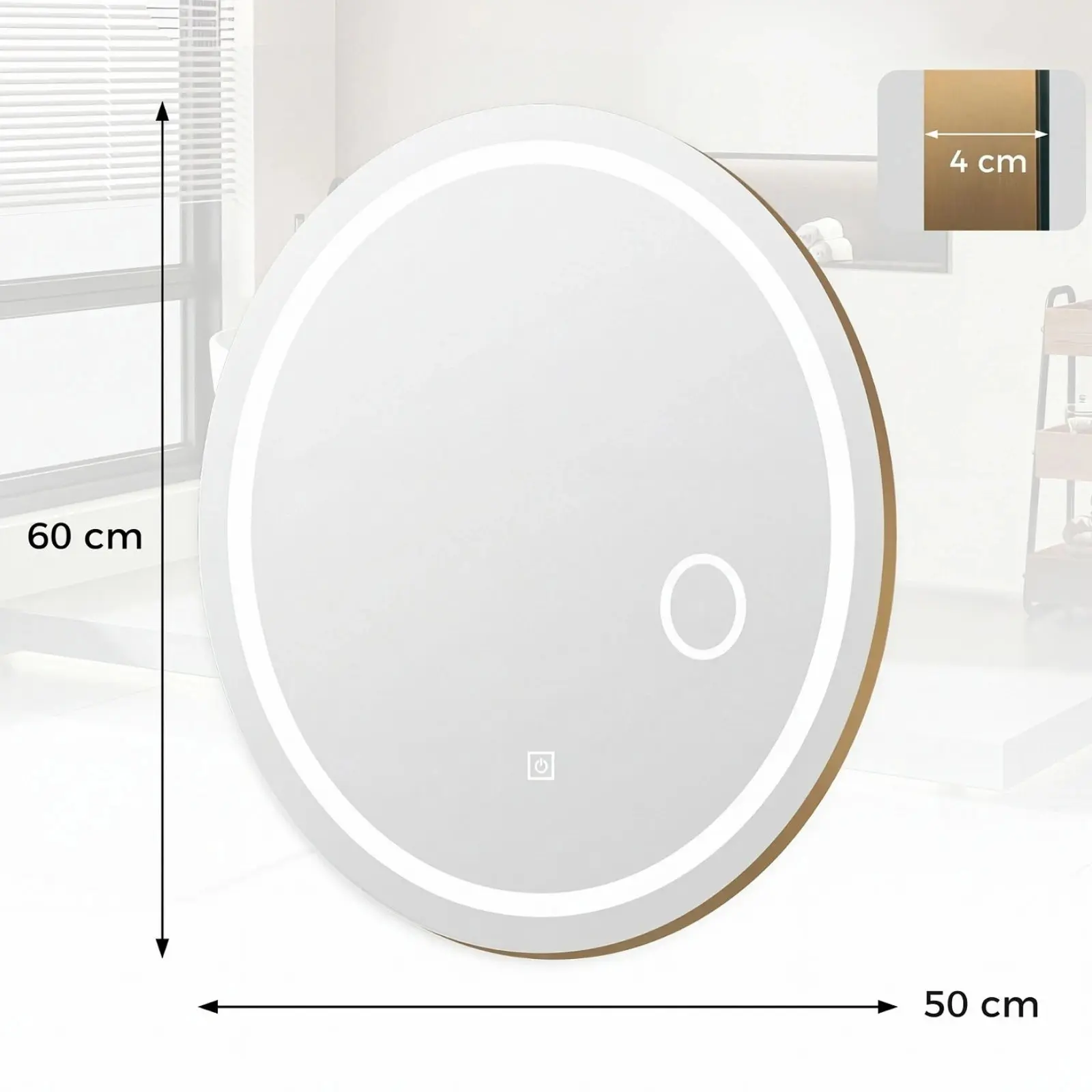 Oglinda Costway BA8410DE-GD (Gold) - 3