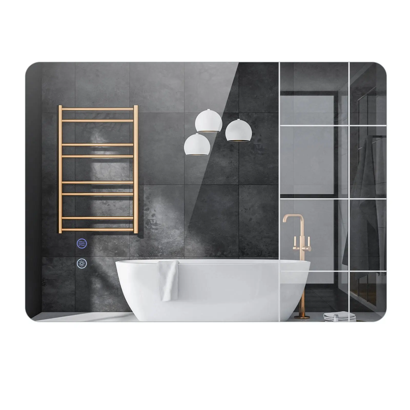 Oglinda Costway BA8433 (Silver) - 3
