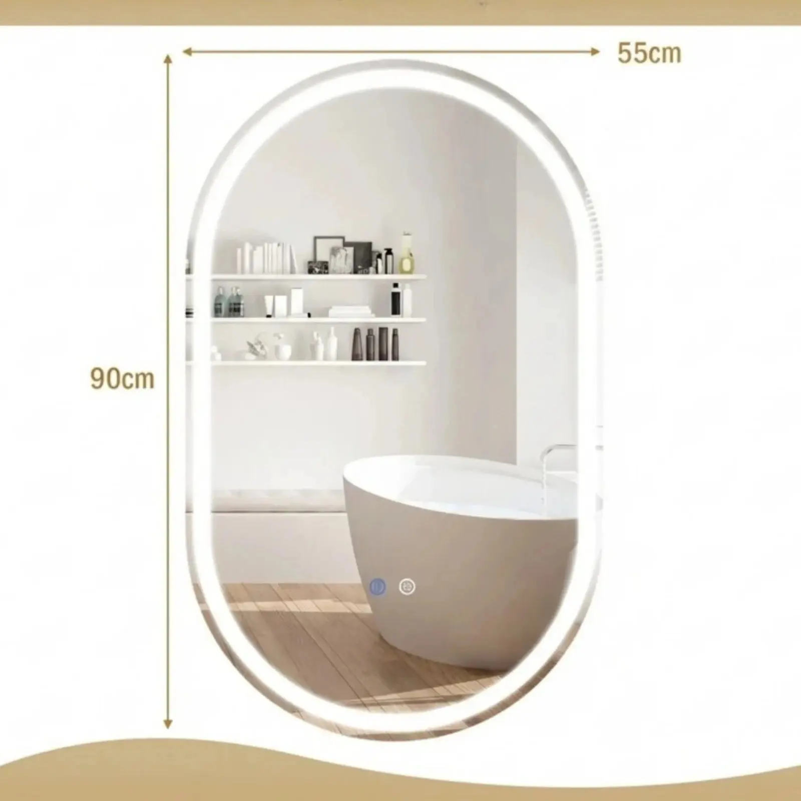Oglinda Costway BA8444 (Silver) - 3