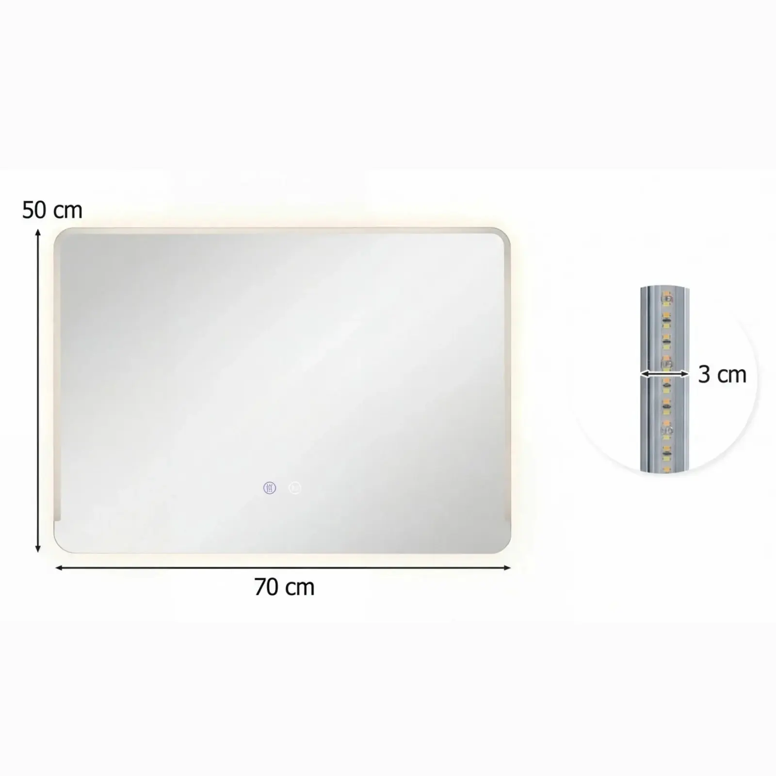 Oglinda Costway BA8445 (Silver) - 3