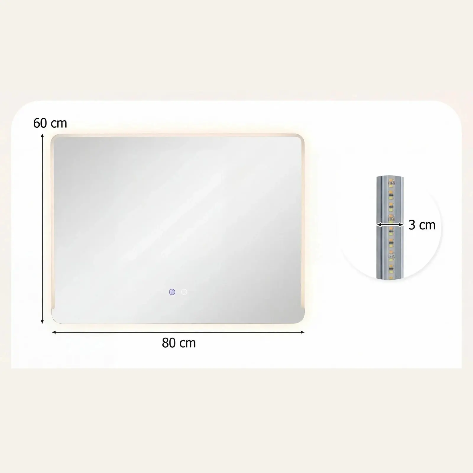 Oglinda Costway BA8446 (Silver) - 3