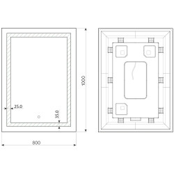 Oglinda Dubiel Vitrum Focus 80x100 Thumb