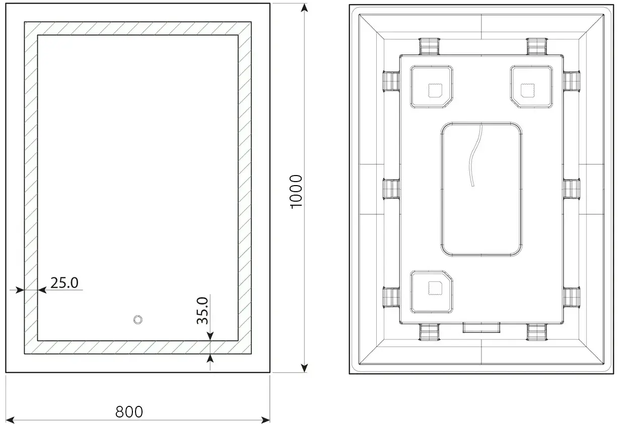 Oglinda Dubiel Vitrum Focus 80x100 - 9