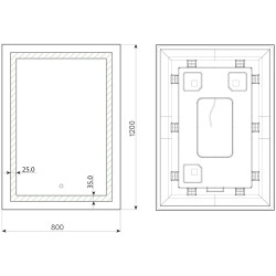 Oglinda Dubiel Vitrum Focus 80x120 Thumb