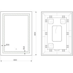 Oglinda Dubiel Vitrum Focus 80x80 Thumb