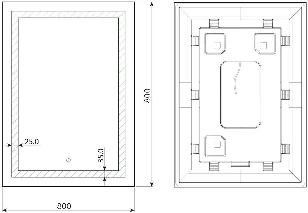 Oglinda Dubiel Vitrum Focus 80x80 - 8