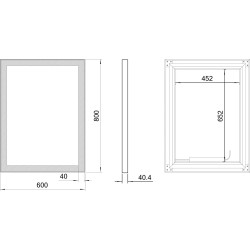 Oglinda Dubiel Vitrum Logan 60x80 (Black) Thumb