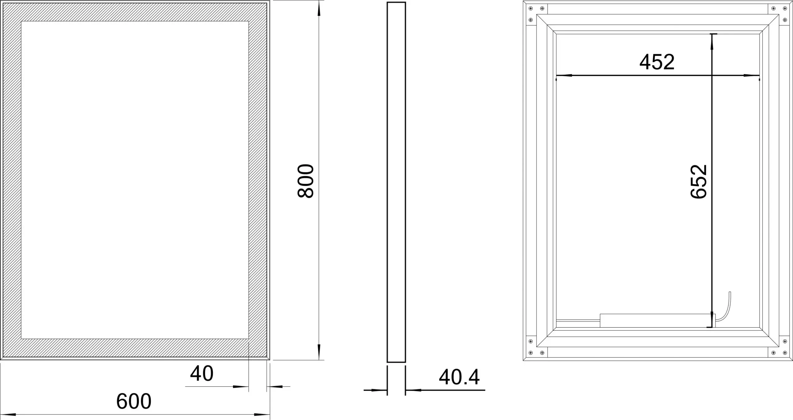 Oglinda Dubiel Vitrum Logan 60x80 (Black) - 6