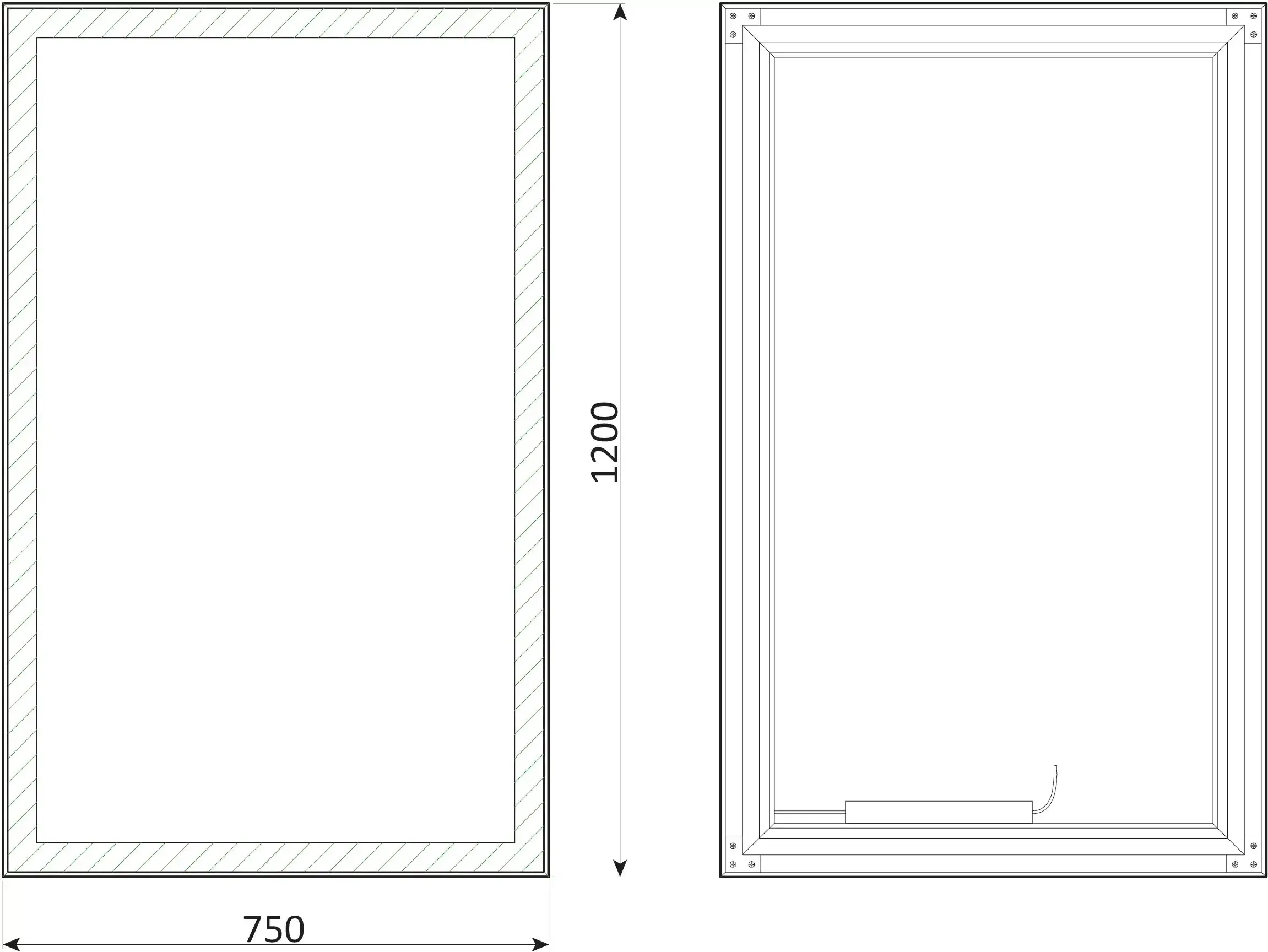 Oglinda Dubiel Vitrum Logan 75x120 (Black) - 6