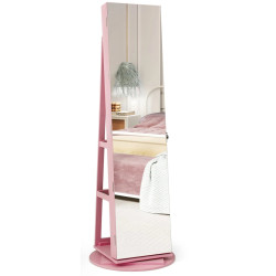 Dulap-oglinda pentru bijuterii Costway JV10430PI (Pink) Thumb