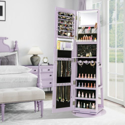 Dulap-oglinda pentru bijuterii Costway JV10430VT (Purple)