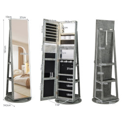 Dulap-oglinda pentru bijuterii Costway JV10430YA (Grey-green) Thumb