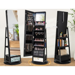 Dulap-oglinda pentru bijuterii Costway JV11195DK (Black) Thumb