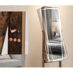 Dulap-oglinda pentru bijuterii Costway JV11196DE-CF (Brown) Thumb