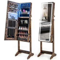 Dulap-oglinda pentru bijuterii Costway JV11196DE-CF (Brown) Thumb