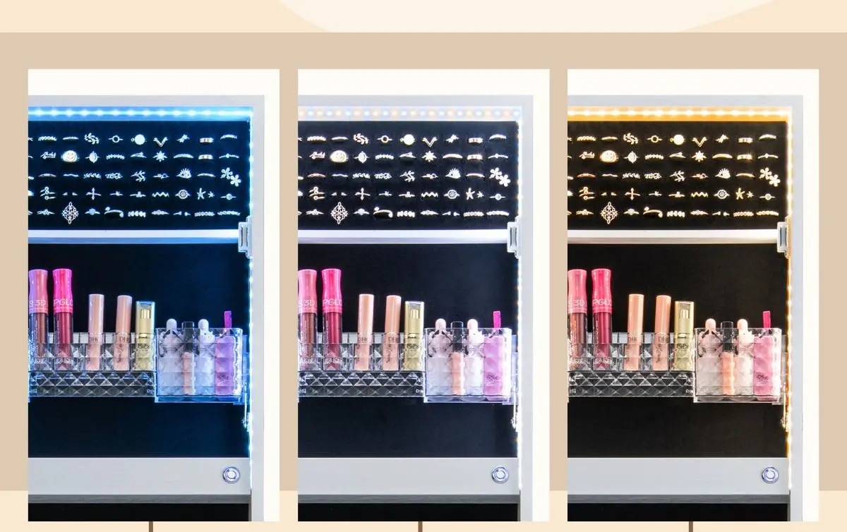 Шкаф-зеркало для украшений Costway JV11196DE-WH (White)