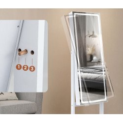 Шкаф-зеркало для украшений Costway JV11196DE-WH (White) Thumb