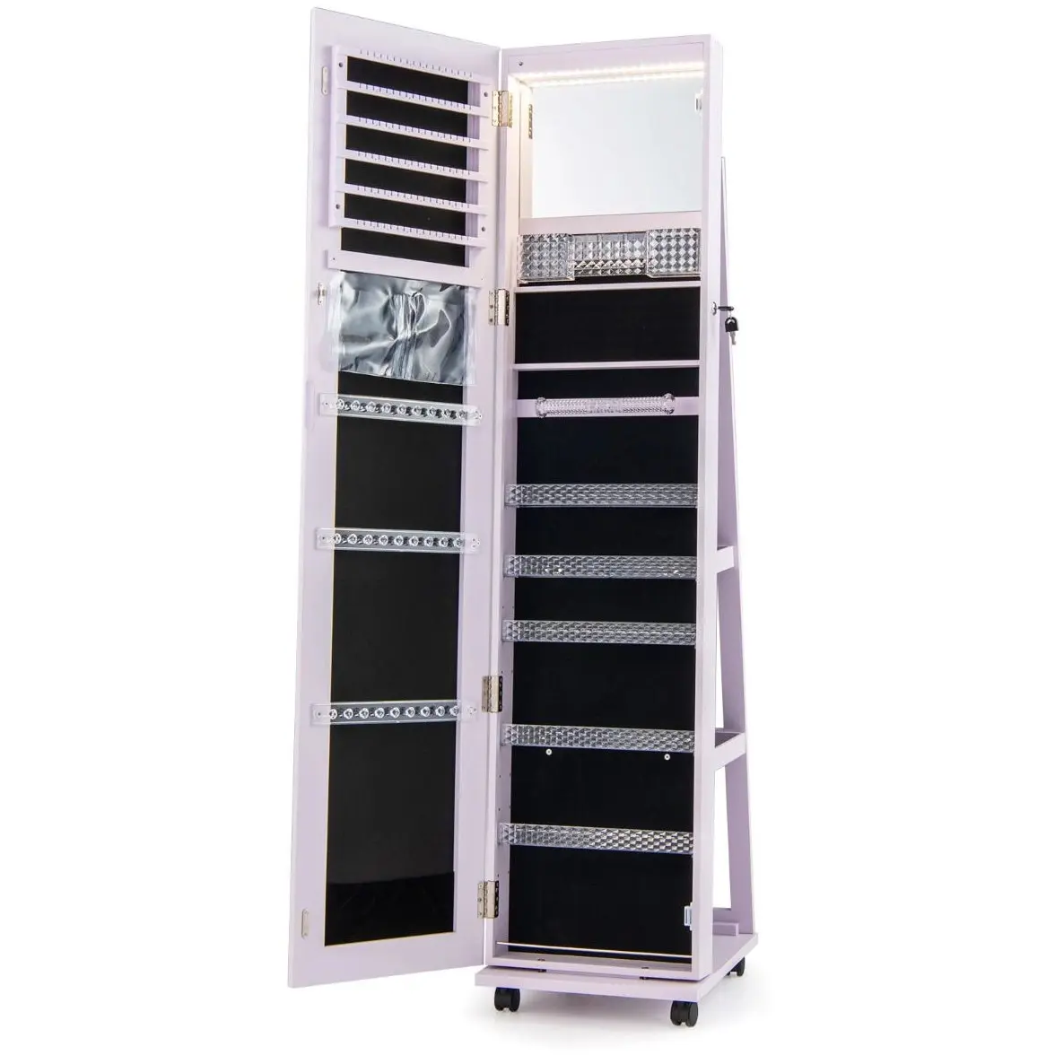 Dulap-oglinda pentru bijuterii Costway JV11245VT (Purple) - 3