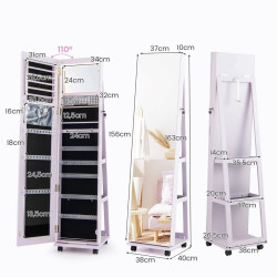 Dulap-oglinda pentru bijuterii Costway JV11245VT (Purple) Thumb