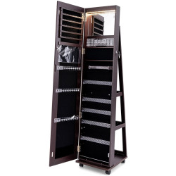 Dulap-oglinda pentru bijuterii Costway JV11245ZS (Brown) Thumb