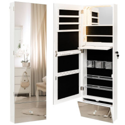 Dulap-oglinda pentru bijuterii Costway JV11292WH (White) Thumb