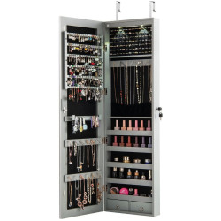 Dulap-oglinda pentru bijuterii Costway JV11889GR (Grey) Thumb