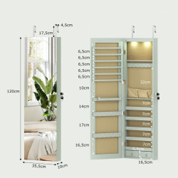 Dulap-oglinda pentru bijuterii Costway JV11889LS (Green) Thumb
