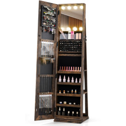 Dulap-oglinda pentru bijuterii Costway JV12479DE-FG (Brown) Thumb