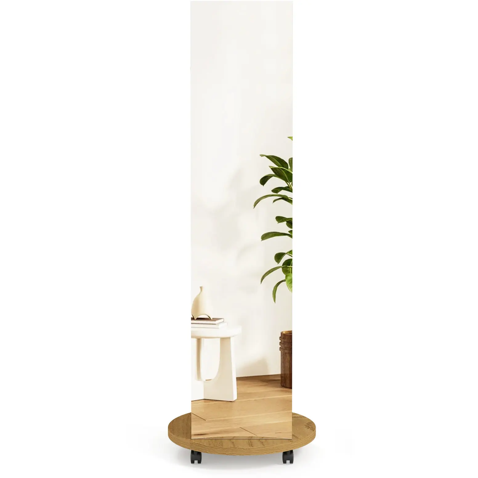 Dulap-oglinda pentru bijuterii Costway JV13317NA (Natural/White) - 2