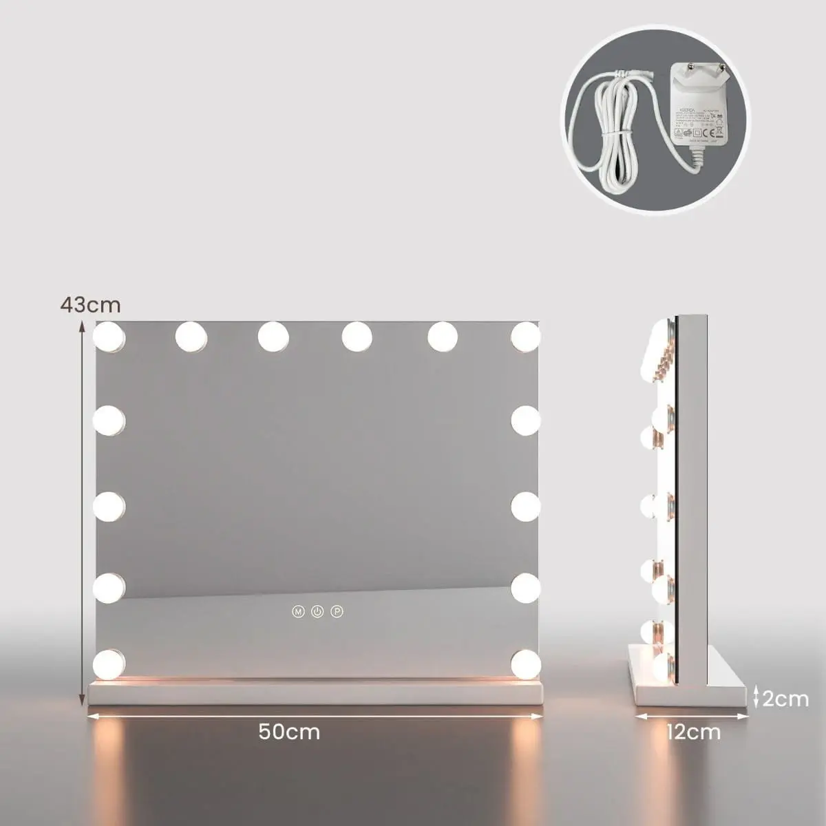 Oglinda Costway HU11167DE-WH (White) - 3