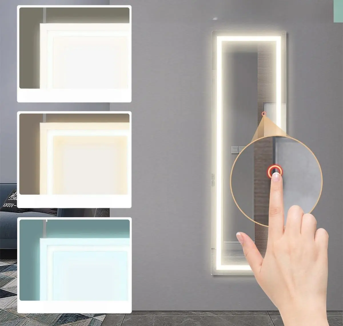 Oglinda Costway HW66333DE-WH (White)