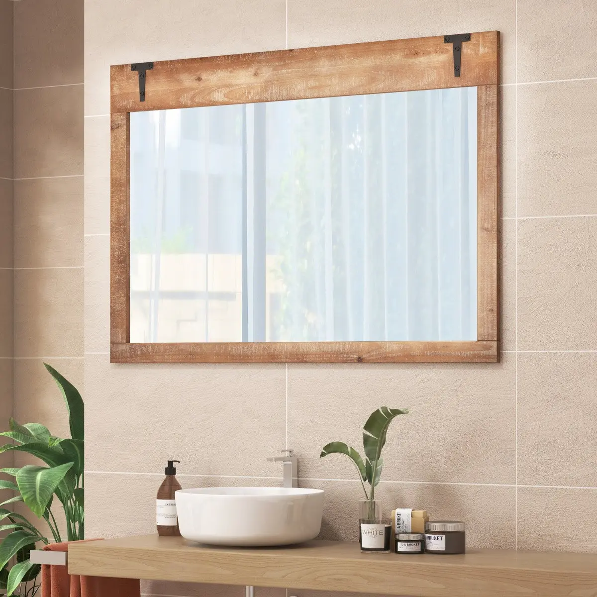 Oglinda Costway HZ10227NA (Natural) - 4
