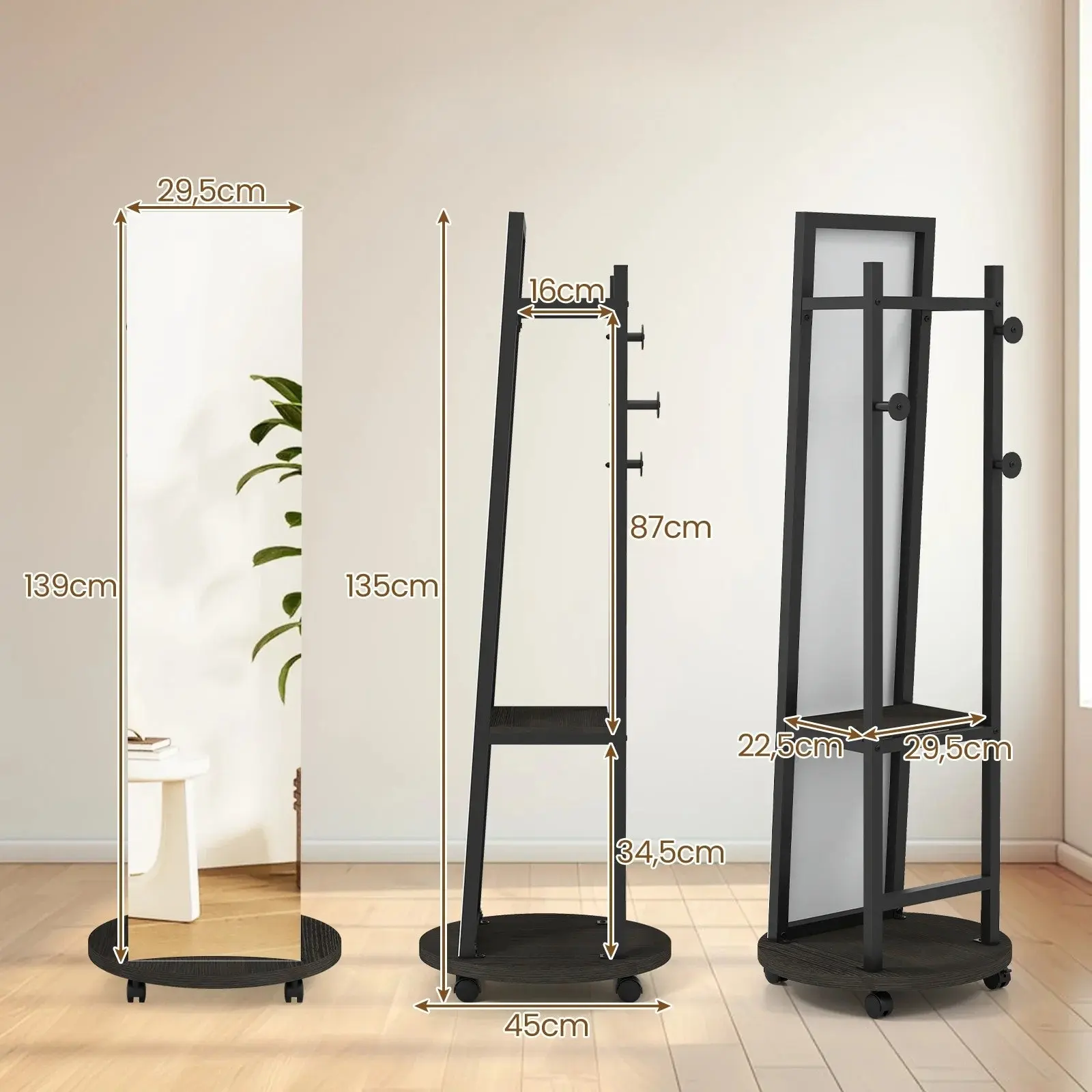 Oglinda Costway JV13317DT (Black) - 4