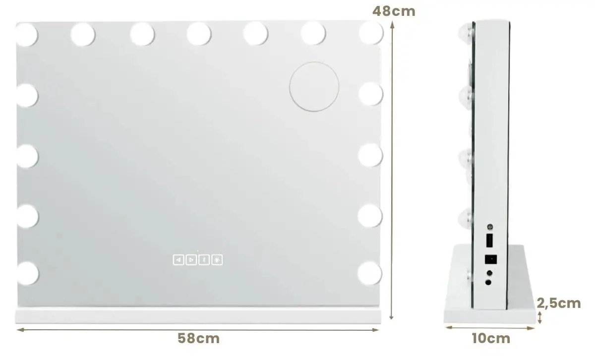 Зеркало с подсветкой Costway HU10708DE
