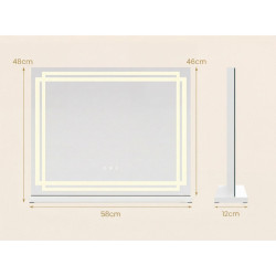 Oglinda cu LED Costway HU11241DE-WH (White) Thumb