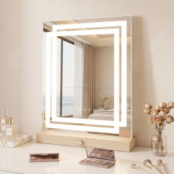 Oglinda cu LED Costway HU11337DE (Natural)