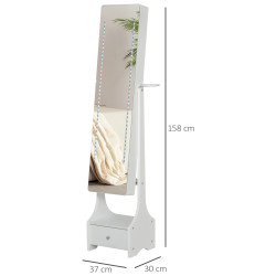 Шкаф-зеркало для украшений Homcom 831-325 (White) Thumb