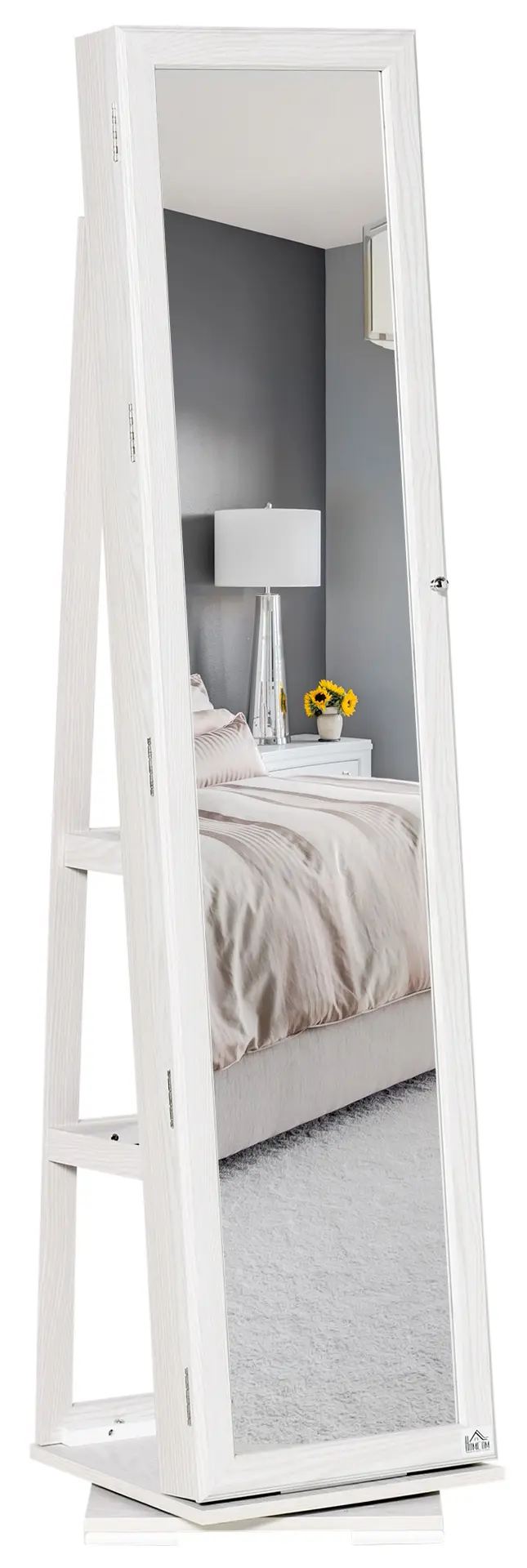 Шкаф-зеркало для украшений Homcom 831-393 (White) - 2