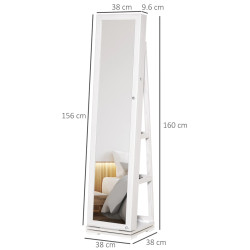 Шкаф-зеркало для украшений Homcom 831-393 (White) Thumb