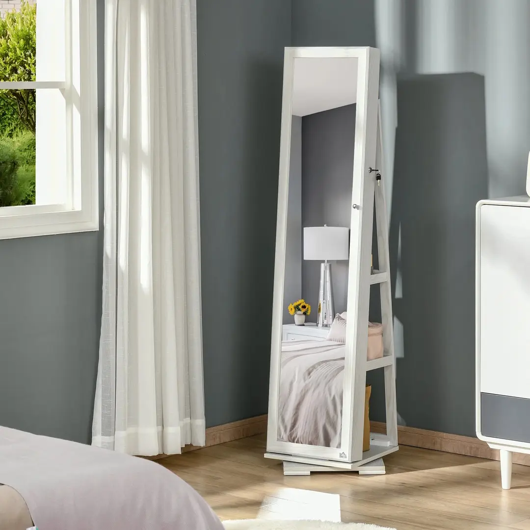 Шкаф-зеркало для украшений Homcom 831-393 (White)