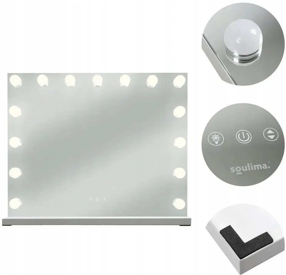 Oglinda cosmetica cu iluminare Soulima 25808 (White) - 2