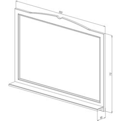 Oglinda Bayro Classic One 1000 (White) Thumb