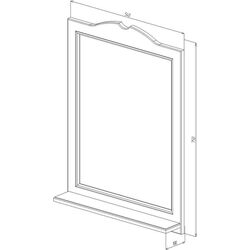 Oglinda Bayro Classic One 540 (White) Thumb