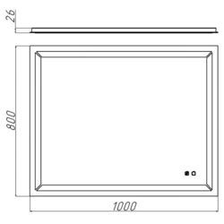 Oglinda Bayro Corsa 100x80 Thumb