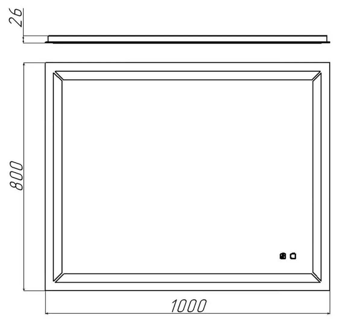 Oglinda Bayro Corsa 100x80